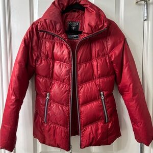 Guess Red Puffer Jacket